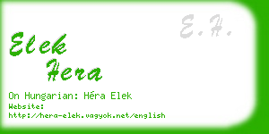 elek hera business card