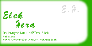 elek hera business card